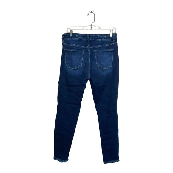 KanCan Dark Wash High Rise Stacked Waist Frayed Ankle Skinny Jeans 29 Women’s - Picture 6 of 13